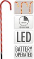 Set 5 decoratiuni luminoase Candy, H74 cm, sintetic, alb/rosu