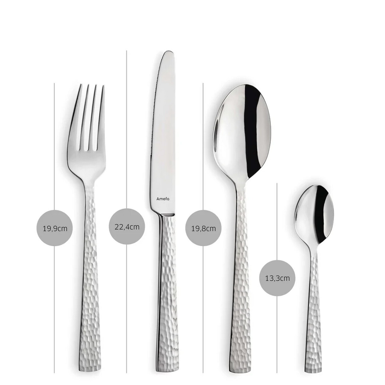 Set tacamuri, 24 piese, Amefa, Felicity Trend, inox — imaginea 12