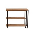 Masuta multifunctionala cu roti Melin, Sapphire, 70x76x63 cm, natural/negru