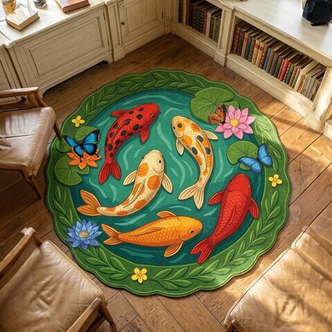 Covor, Fr388, 120x120 cm, Verde