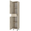 Dulap de baie, Arcadia, Selin 2 Doors 1 Drawer, Travertin