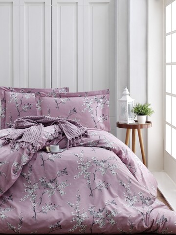 Lenjerie de pat dubla, Chicory - Pink, Türkiz, Bumbac Ranforce