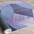 Covor, Woosonıl048, 160x230 cm, Mov / Liliac / Albastru