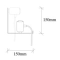 Aplica de perete, Sheen, 521SHN2193, Metal, Alb