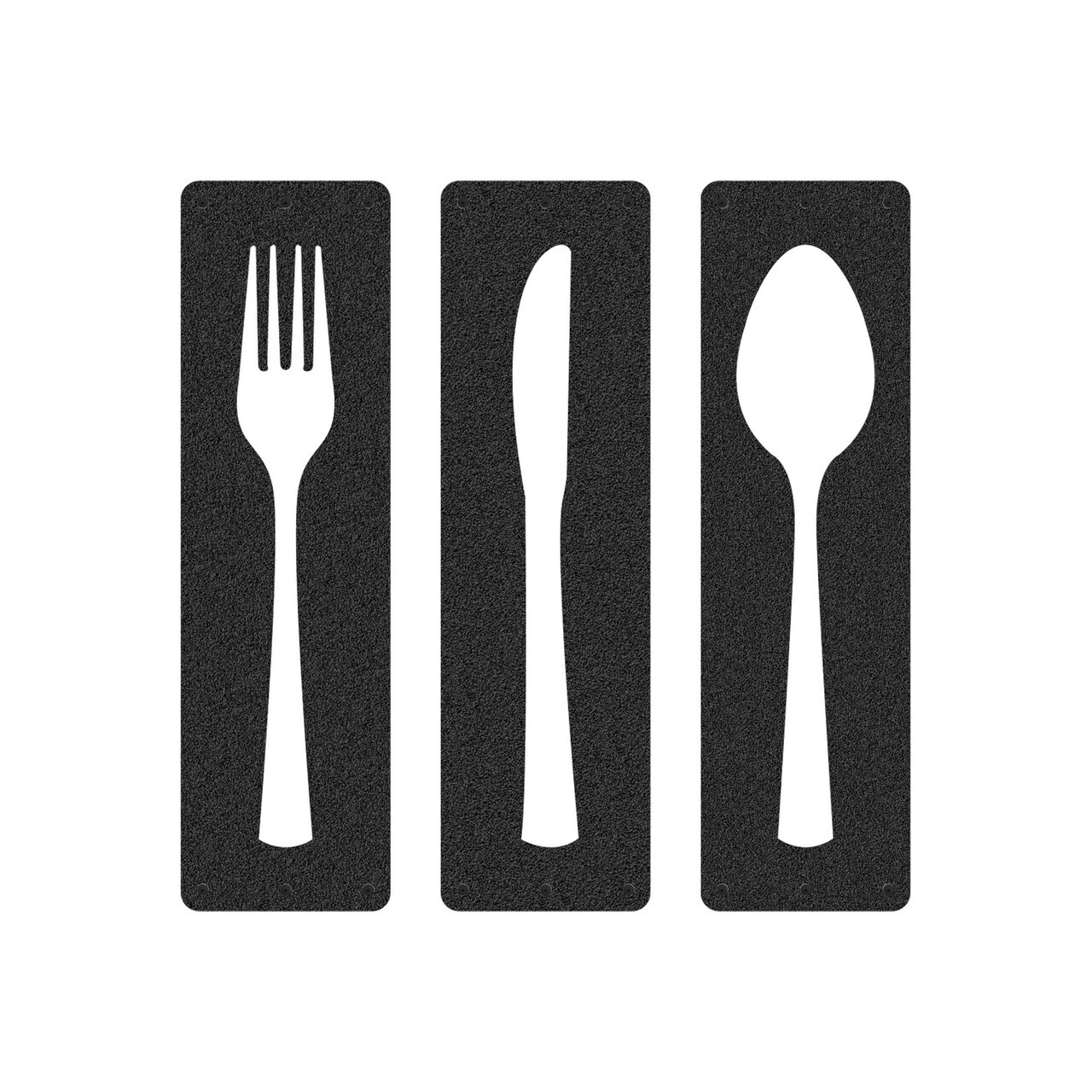 Decoratiune de perete, KITC-DEC-4003, Dimensiuni: 40 x 40 x 0,15 cm, Negru — imaginea 2