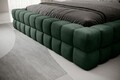 Pat tapitat cu somiera si lada depozitare, 140x200 cm, ELTAP, BE-DIZ-MET-35AMO, Dizzle, metal/poliester, verde
