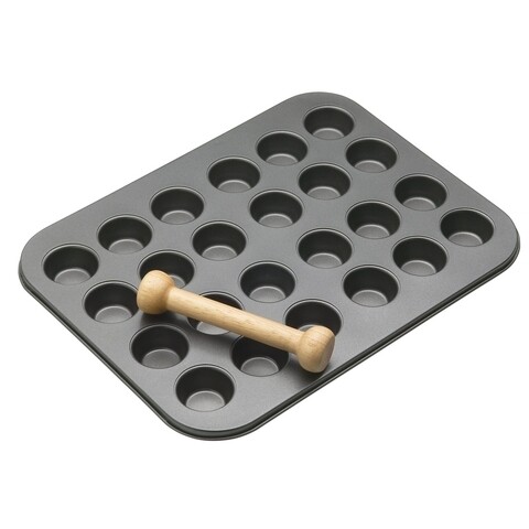 Tava de copt mini-tarte, Kitchen Craft, 35 x 27 cm, 24 compartimente, otel