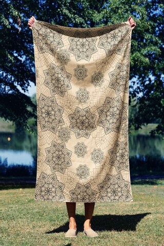 Prosop de plaja, Astacura, Mandala 90, 90x150 cm, 70% poliester/30% poliamida, Multicolor