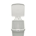 Cos de gunoi cu pedala, Brabantia, StepUp, 10 L, 26.5x20.3x38.1 cm, polipropilena, gri deschis