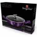 Cratita cu capac Royal, Berlinger Haus, 28 cm/3.8 L, aluminiu forjat si marmura, mov