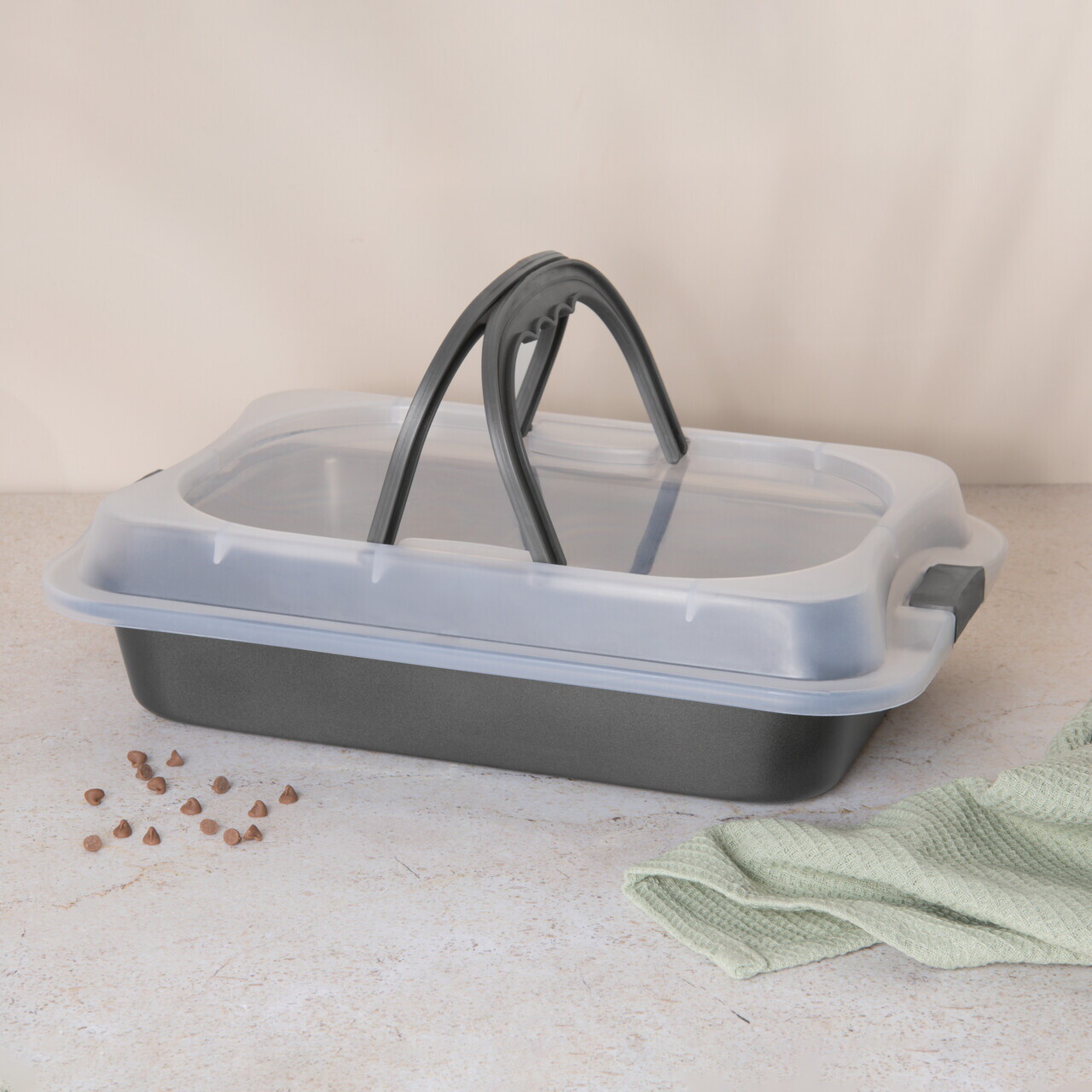 Tava cu capac Berlinger Haus, Anthracite, 36.5x24.5x5.5 cm, otel carbon/plastic, antracit mat - imagine 6