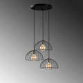 Lustra, Fulgor, 942FLG1609, Metal, Negru/Maro antic