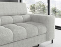 Coltar extensibil stanga 5 locuri ELTAP, LT-03ROY, Ferucce, 276x200x93 cm, lemn/poliester, gri deschis