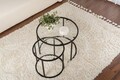 Set masuta de cafea, Nordure, Aurum, Negru/Transparent