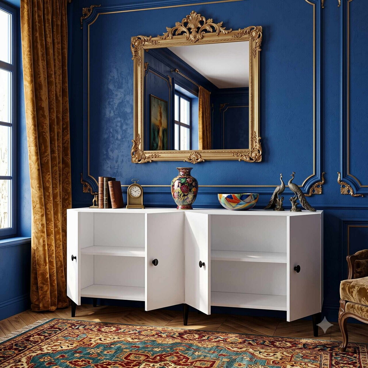 Consola, Hanah Home, Sherifa 150, 150x75x32 cm, Alb — imaginea 3