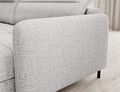 Coltar extensibil dreapta 4 locuri ELTAP, RT-03AUB, Berrto, 306x165x100 cm, lemn/poliester, gri deschis