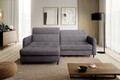 Coltar extensibil stanga 3 locuri ELTAP, LT-05TOU, Gomsi, 228x165x100 cm, lemn/poliester, gri inchis