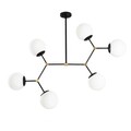 Lustra, Opviq, 892OPV1640, Metal, Alb/Negru