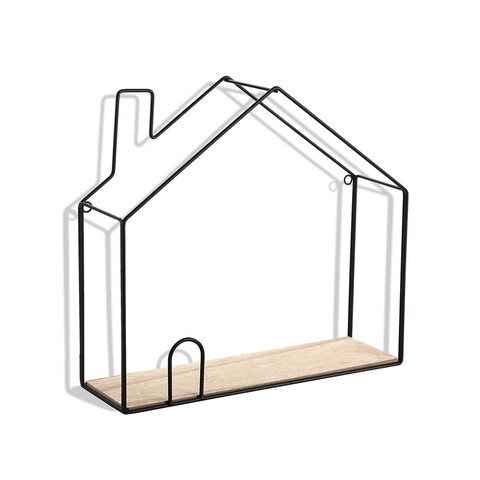 Raft de perete house, versa, 36x11x33 cm, metal