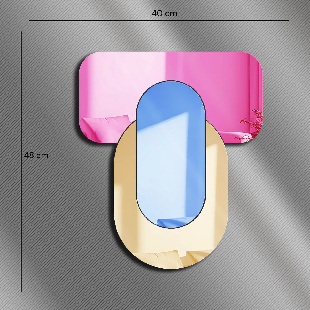 Oglinda decorativa, Ozgl519, Partea de jos: 100% EVA (Grosime: 10 mm), Multicolor - view 3