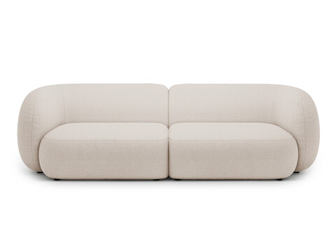 Canapea modulara 4 locuri, Kate, Micadoni, 243x99x76 cm, tesatura boucle, bej