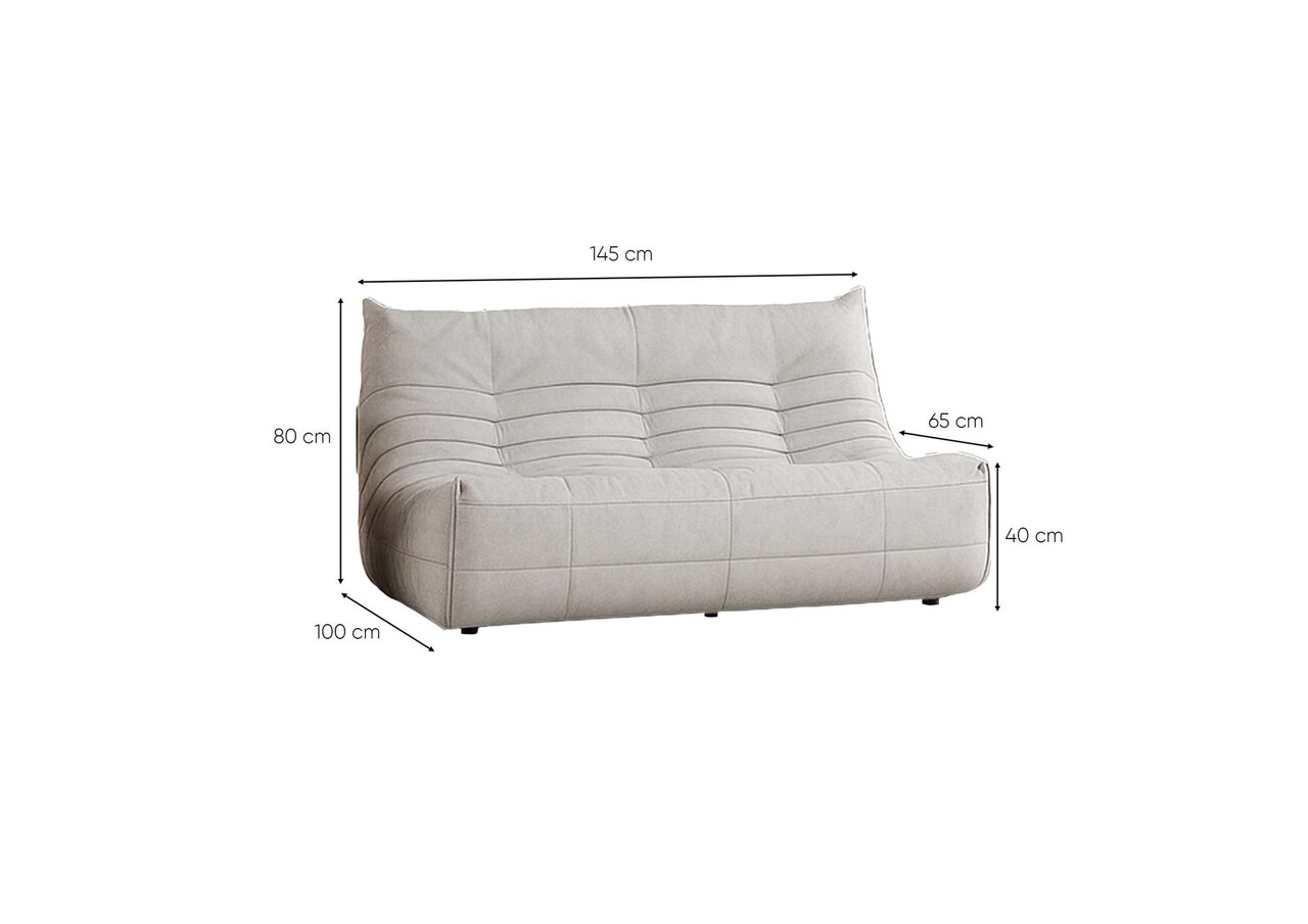 Canapea 2 locuri, Atelier del Sofa, 560ARE5215, Frame: No Frame Fountain Support With Chipboard, Alb