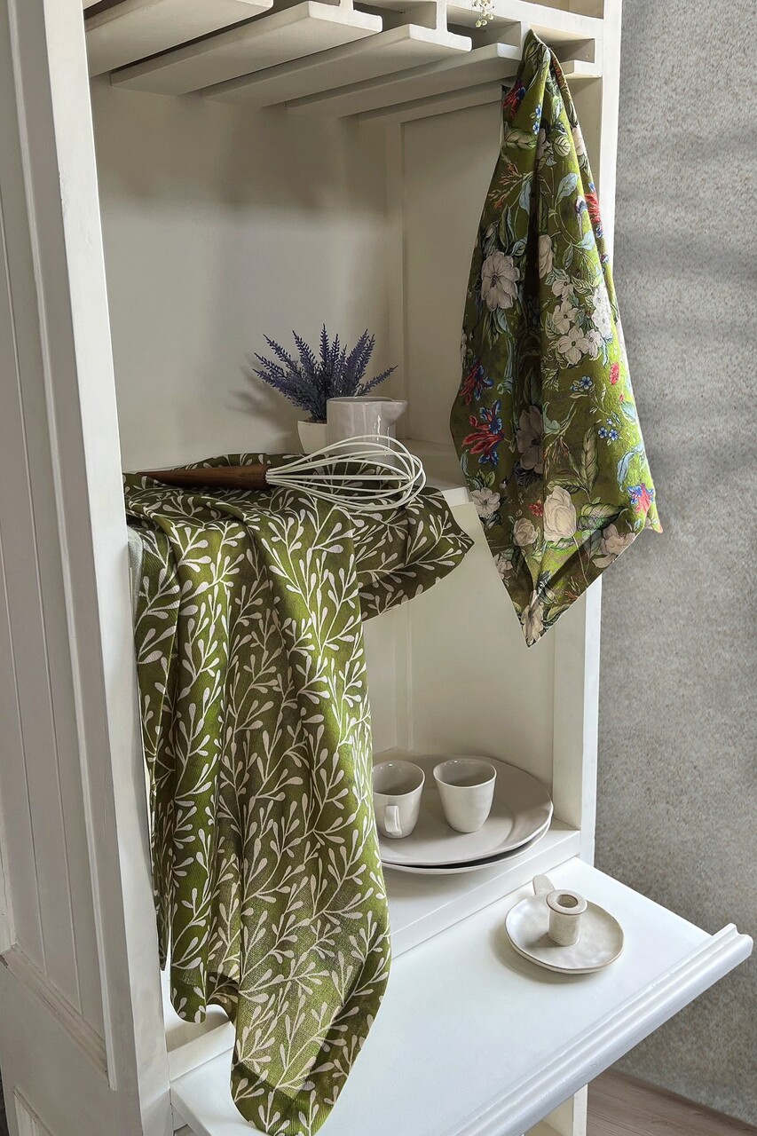 Set prosoape de bucatarie, SX - Kitchen, 626SRT1113, Poliester , 50 x 70 cm, 2 piese, Verde