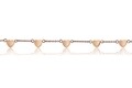 Bratara, Emily Westwood, Rose Gold Multi Heart, inox, auriu