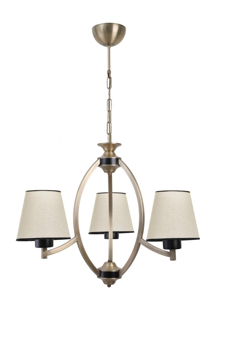 Lustra, Luin, 534LUN3301, Metal, Bej / Negru / Auriu