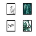 Set 4 tablouri decorative, Stay Wild Set 4, PAL, Hartie, Multicolor