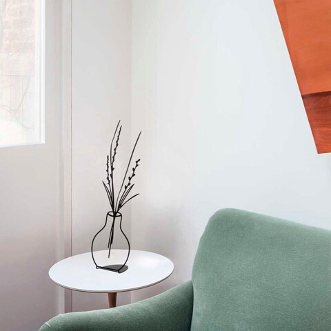Decoratiune, flowerpot, 15x46 cm, metal, negru