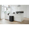 Cos de gunoi cu pedala, Brabantia, Bo Pedal, 60 L, 36.3x54.1x65.2 cm, otel, negru mat
