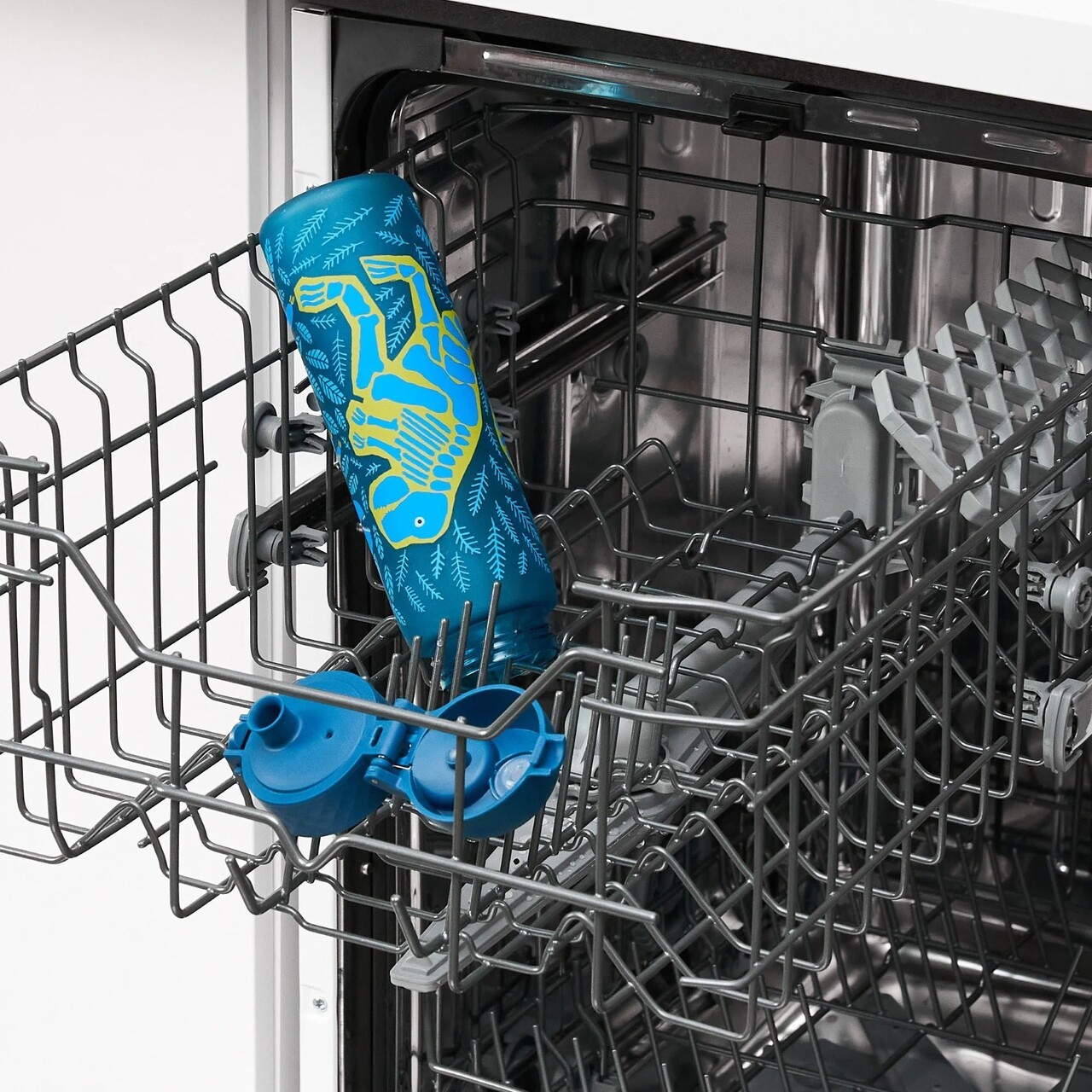 Sticla apa pentru copii Slim, recyclon, 500ml, Dinosaurs - Ion8 - imagine 8