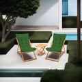 Set mobilier de gradina 3 piese, Meya Dekor, My005, Lemn de fag, Verde / Natural
