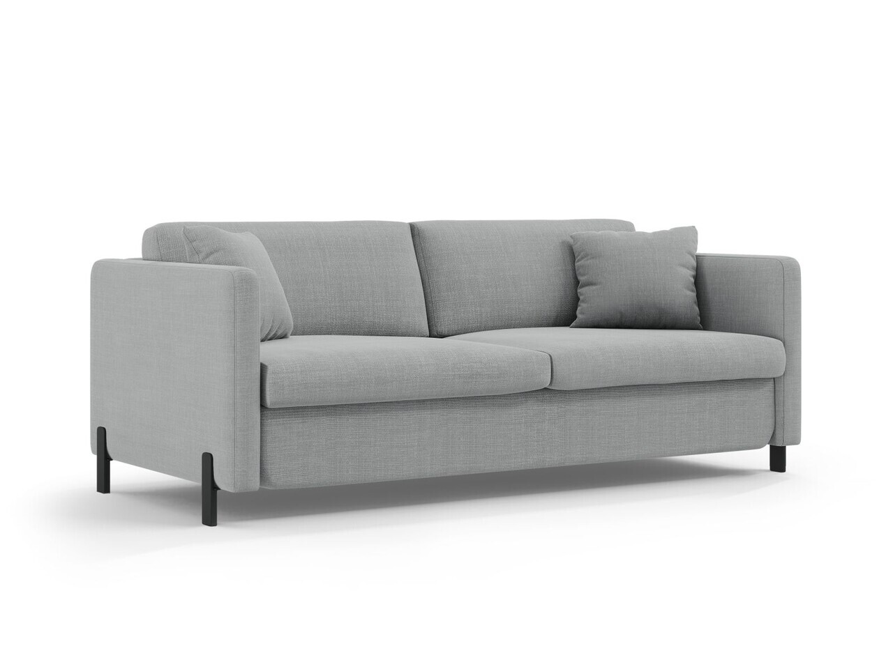 Canapea extensibila 2 locuri, Gloria, Micadoni Home, 186x102x88 cm, tesatura structurata, gri deschis — imaginea 6