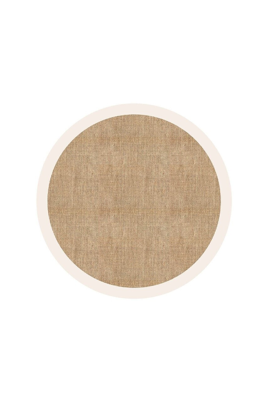 Covor, DC-7024yuvarlak1-2, 100x100 cm, Poliester, Bej — imaginea 2