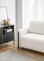Canapea extensibila 3 locuri, ELTAP, SO-ARC-BL-01ROY, Arcadova, 244x97x97 cm, lemn/poliester, alb/negru