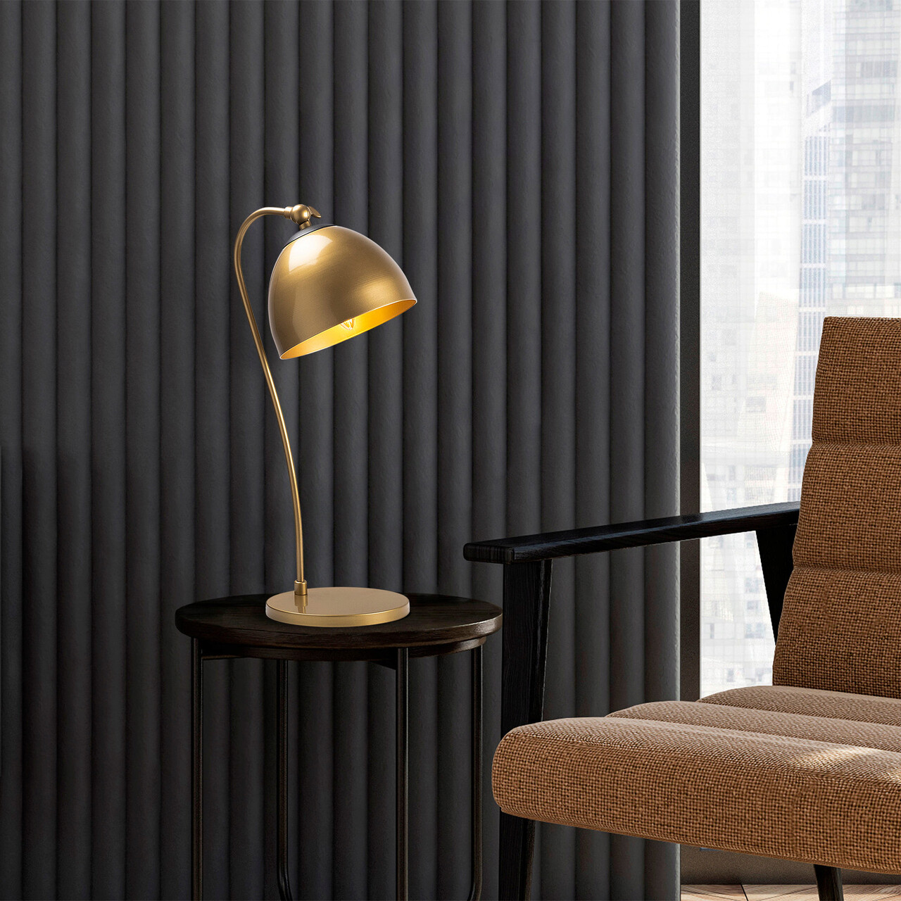 Lampa de masa, Fulgor, 942FLG1826, Metal, Auriu - 2 | YEO
