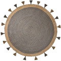 Covor Istanbul Grey, Flair Rugs, D150 cm, iuta, gri