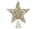 Varf decorativ pentru brad Star, Decoris, 20x5x22 cm, metal, auriu