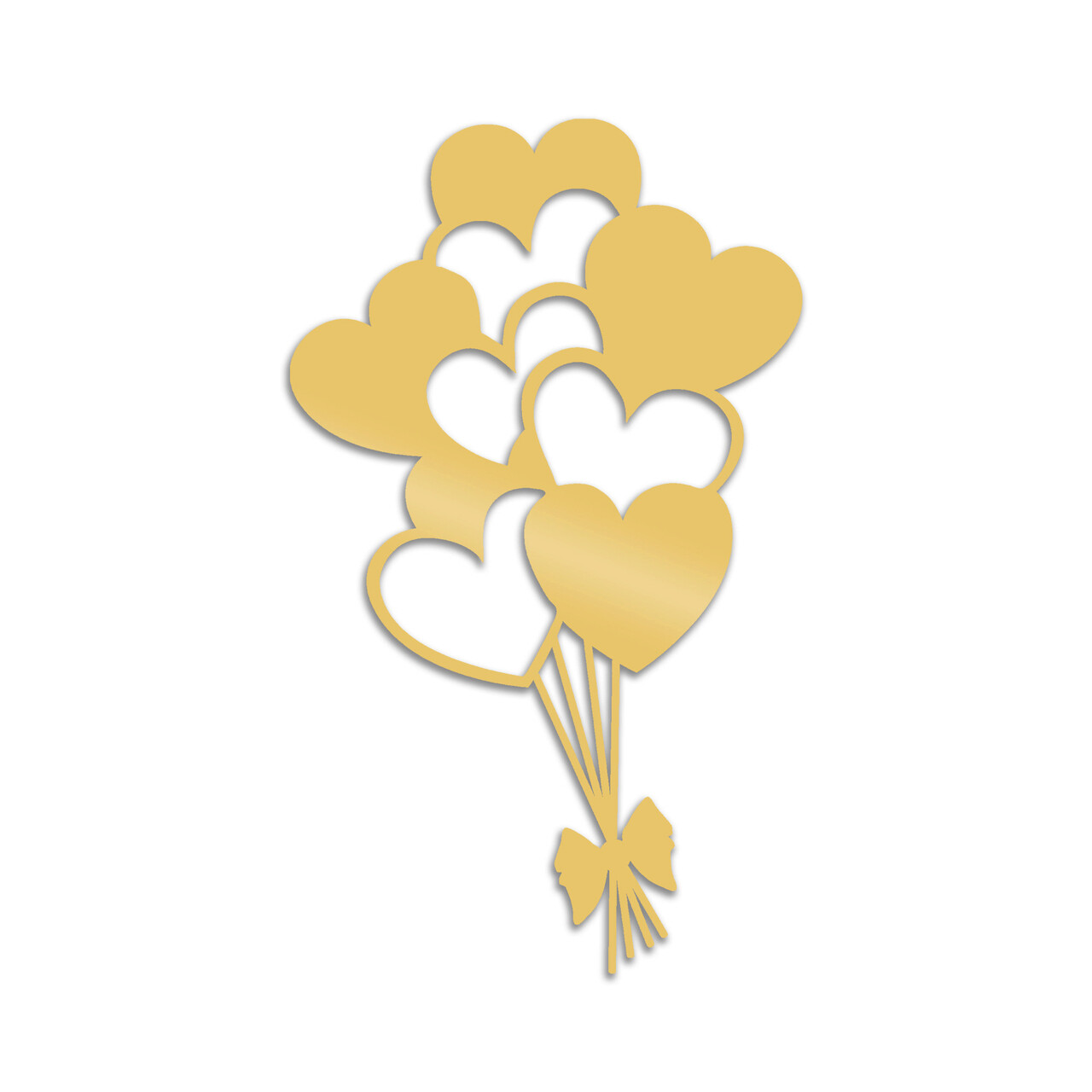 Decoratiune de perete, Balloons, Dimensiune: 21 x 35 cm, Auriu — imaginea 2