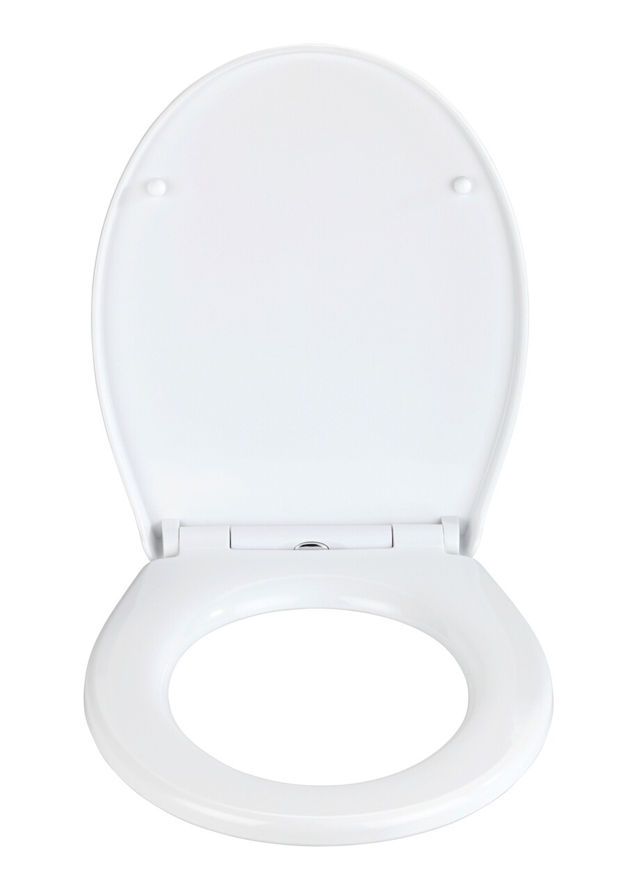 Capac de toaleta cu sistem automat de coborare, Wenko, Easy Close Thermoplast, 37 x 44.5 cm, termoplastic, alb - view 4