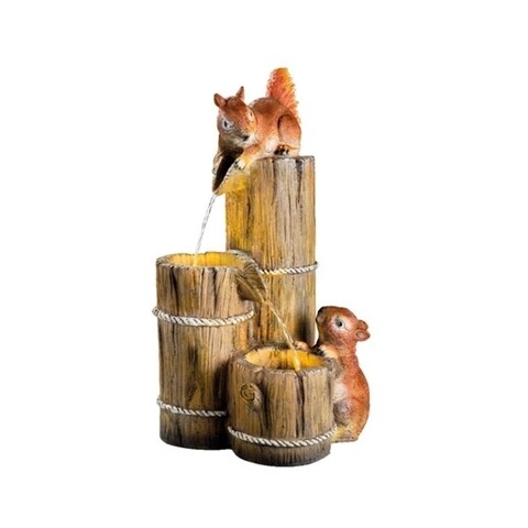Fantana decorativa squirrels, decoris, 32x30x58 cm,