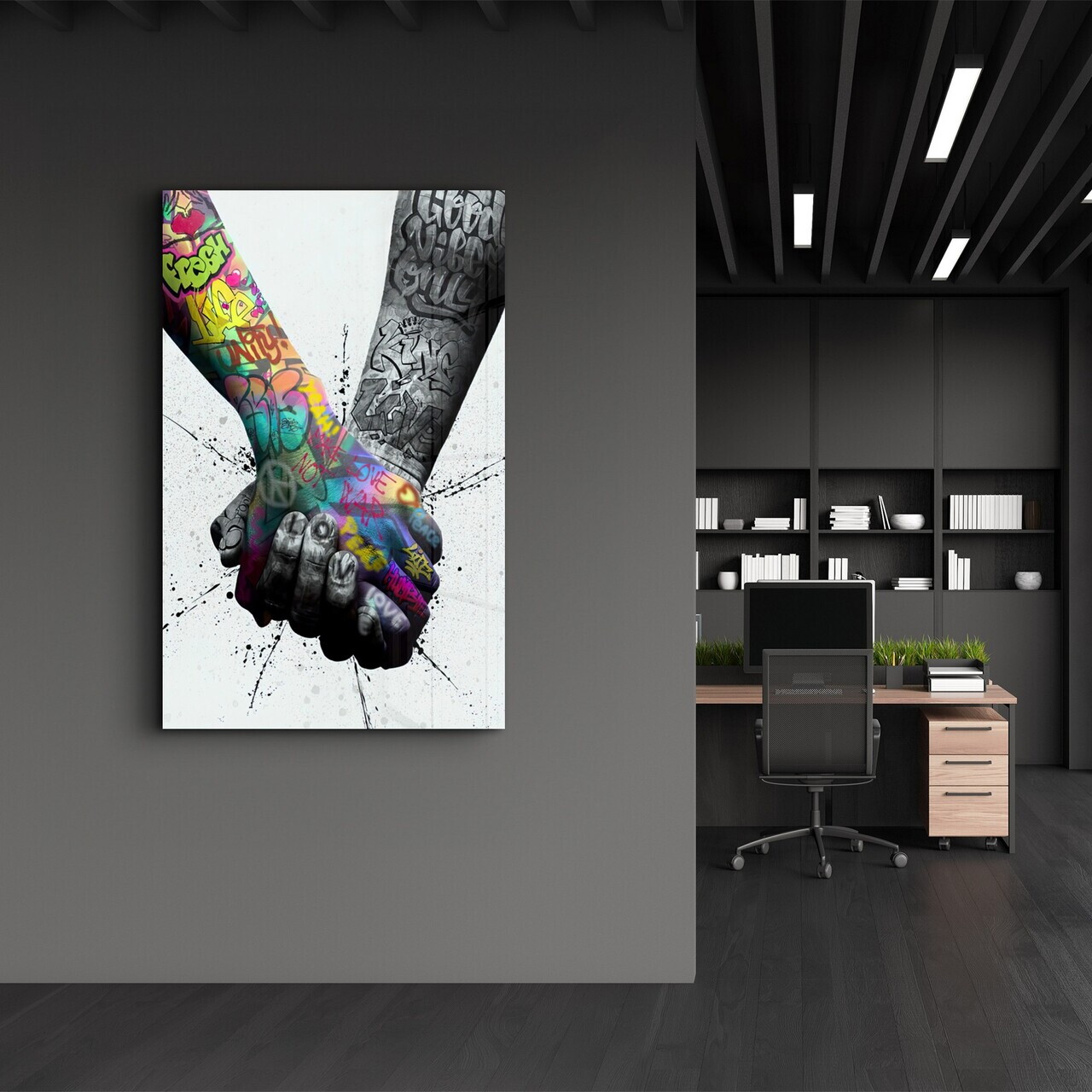 Tablou decorativ, OGLS-8079, Dimensiuni: 46 x 72 cm, Multicolor