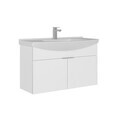 Dulap de baie cu chiuvetă, Hanah Home, Purus 100, Alb