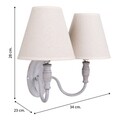 Aplica de perete Alondra, Creaciones Meng, 2 x E14, 40W, metal/in