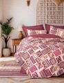 Lenjerie de pat pentru o persoana, Estilıo - Claret Red, Cotton Box, Bumbac Ranforce 