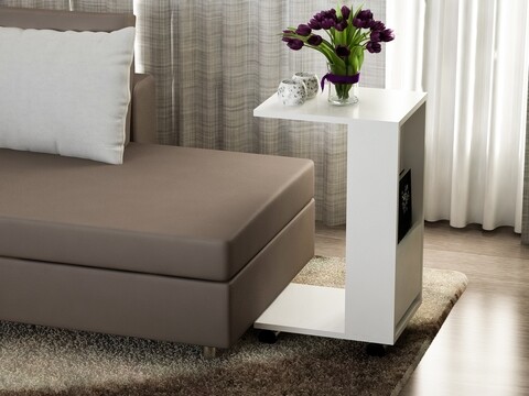 Masuta Pentru Living Afitab, Furny Home, 42×29.5×73.2 Cm, Alb Masuta Pentru Living Afitab, Furny Home, 42×29.5×73.2 Cm, Alb
