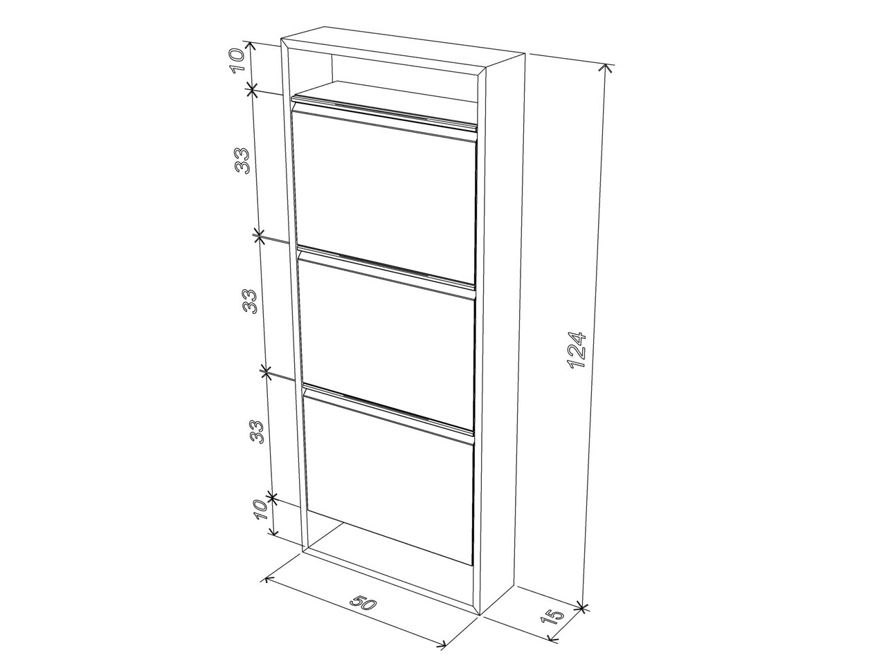 Pantofar Rafevi Hide, 50 X 15 X 124 Cm, PAL/metal, Bamboo