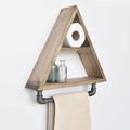 Raft de perete, Evila Originals, BORURAF119, 36x41x11 cm, Nuc / Negru